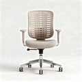 Mesh office chair with adjustable height and ergonomic lumbar support beige color 45 x 55 x 90cm