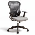 Mesh ergonomic office chair with adjustable arms and gray seat 50 x 60 x 100cm