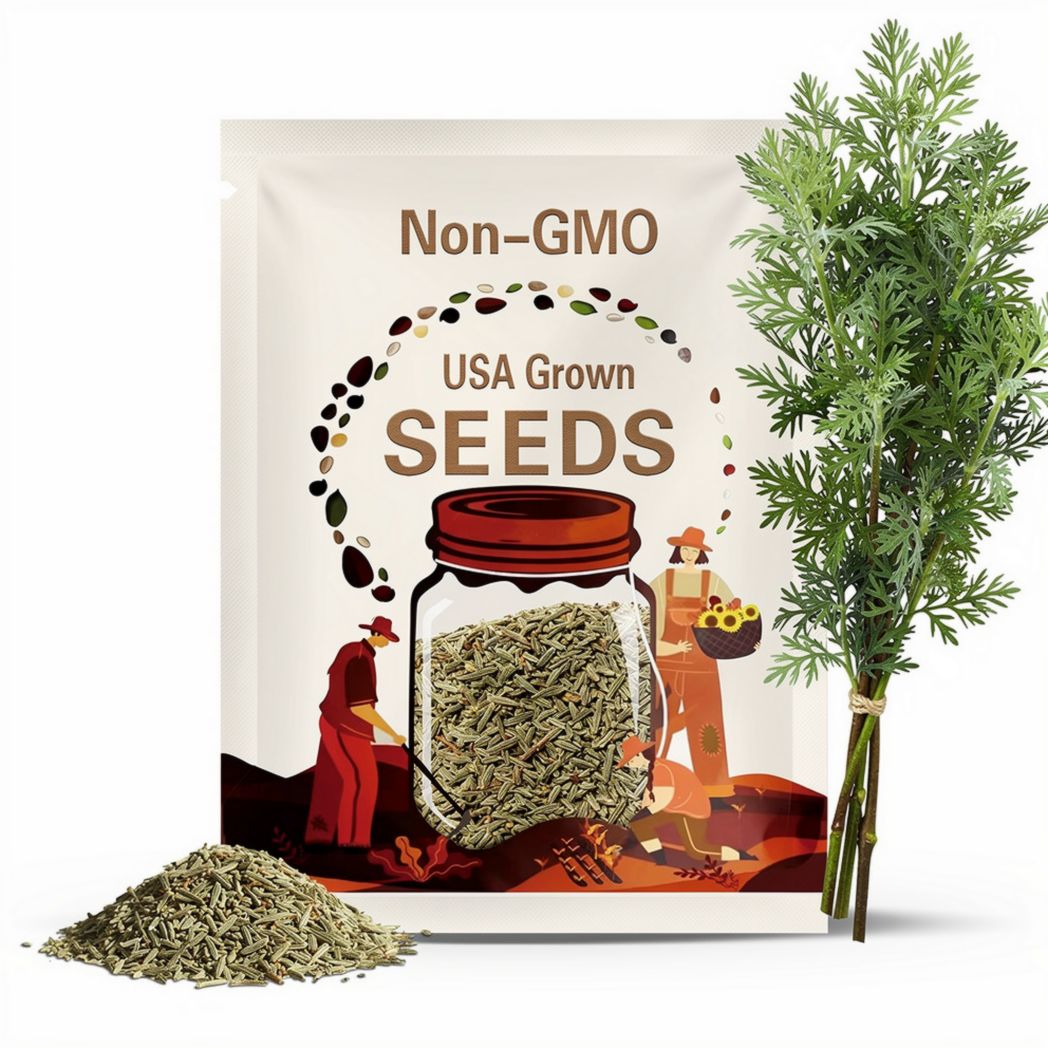 Wormwood Organic Medicinal Herb Seeds - Artemisia Absinthium, Heirloom, Non-GMO