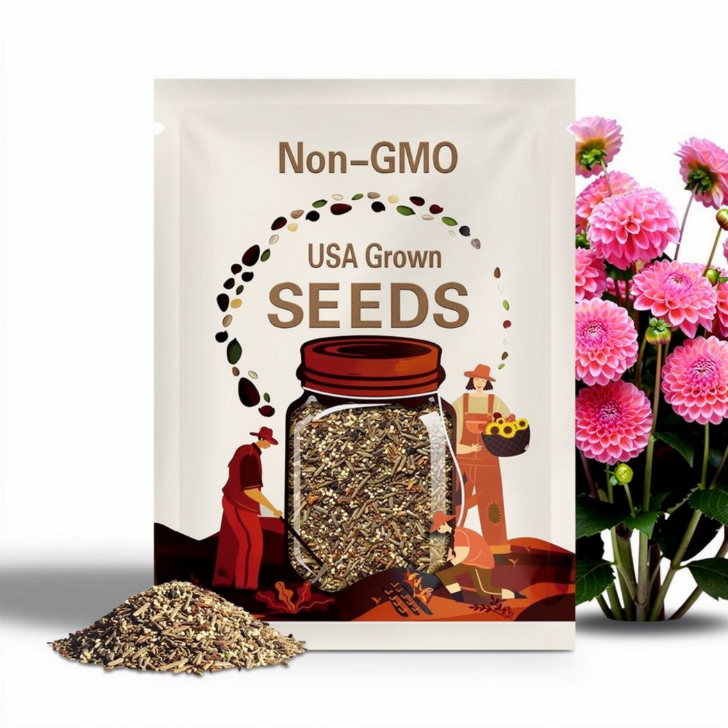 40 Seeds | Linda's Baby Dahlia Seeds - Pollinator Friendly- Open Pollinated - Heirloom - Flower Seeds - Mix Seeds to Plant - .#D009