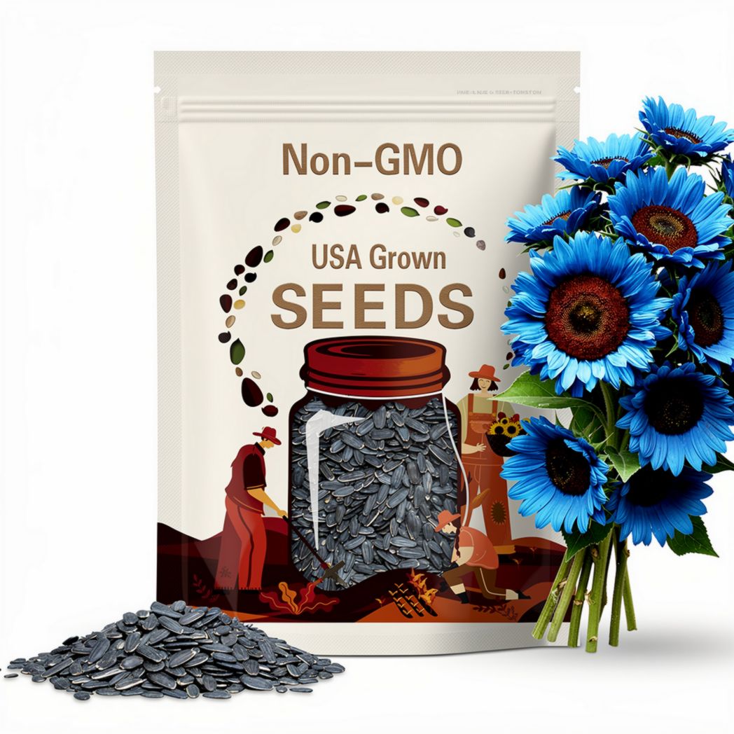 25 Blue Sunflower Seeds: Rare Garden Flower