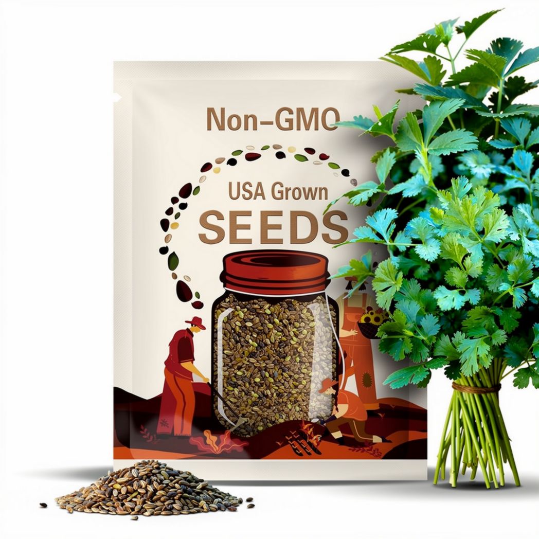 ORGANIC Slow Bolt Cilantro Seeds | Non-GMO | Fresh Garden Seeds Free Ship