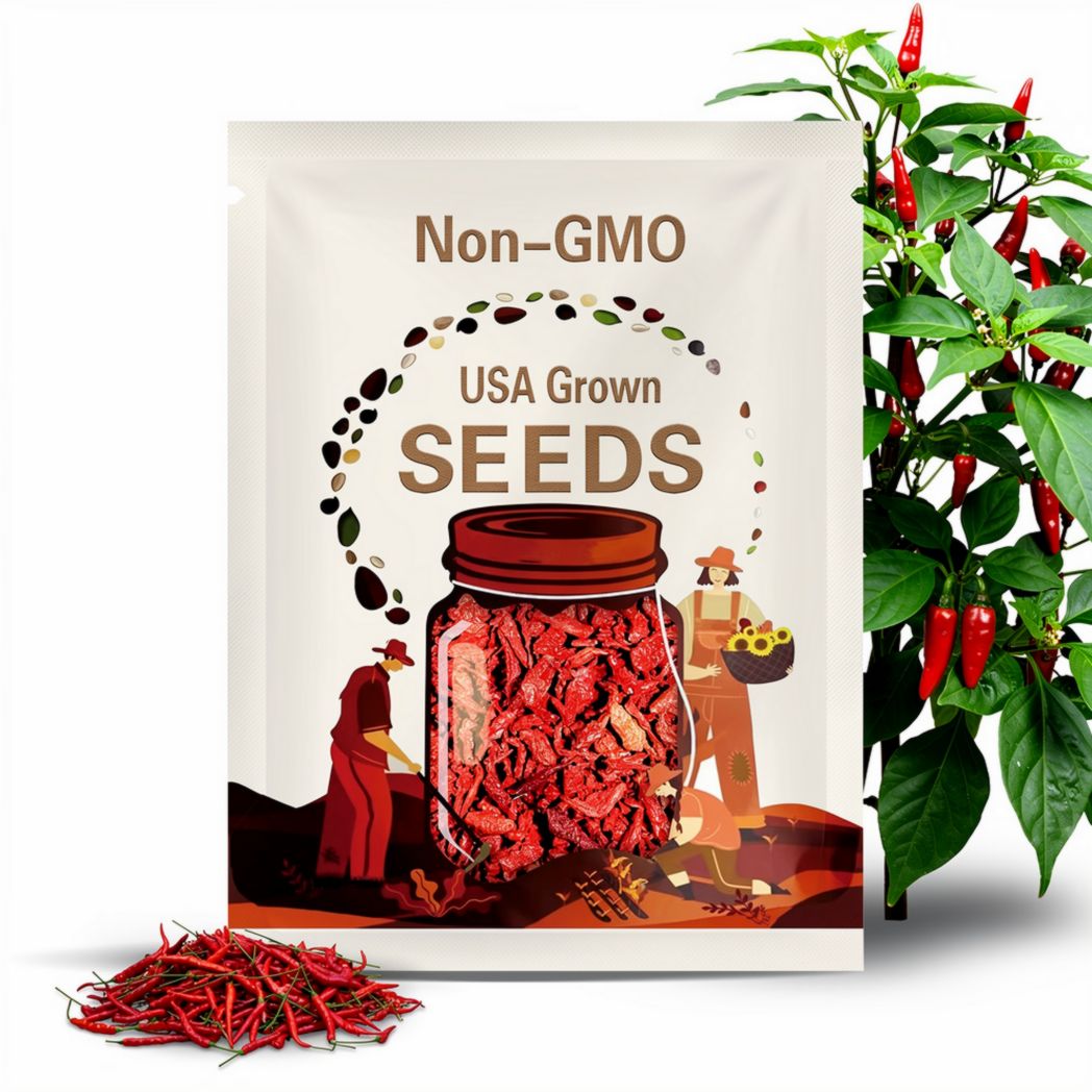 Heirloom Thai Chili Pepper Seeds: Authentic Prik Kee Nu, Organic Non-GMO